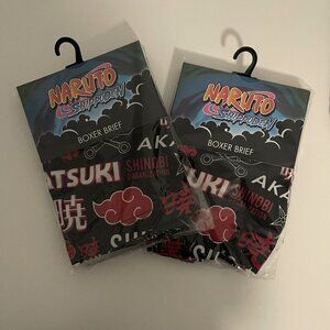 Naruto Shippuden Men’s Boxer Briefs Size Large Two Pair Anime Merch
